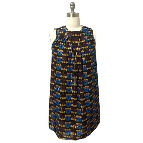 Anna Sui x Target 20th Anniversary Mod Metallic Sleeveless Party Shift Dress - Picture 14 of 15